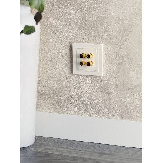 BRITE Аудиорозетка 4 поста РА10-БрЖ жемчуг
