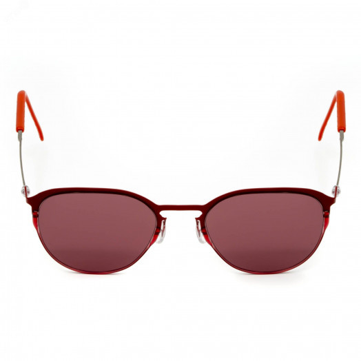 Очки красные солнцезащитные из титана с красными линзами. Модель 21