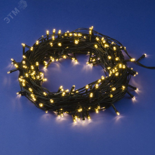 Гирлянда светодиодная 20м 200 светодиодов Теплый белый свет Провод зеленый ULD-S2000-200/DGA WARM WHITE IP20