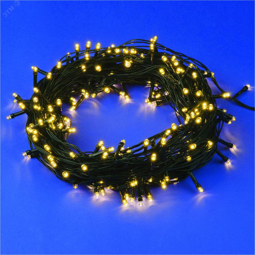 Гирлянда светодиодная 20м 200 светодиодов Теплый белый свет Провод зеленый ULD-S2000-200/DGA WARM WHITE IP20