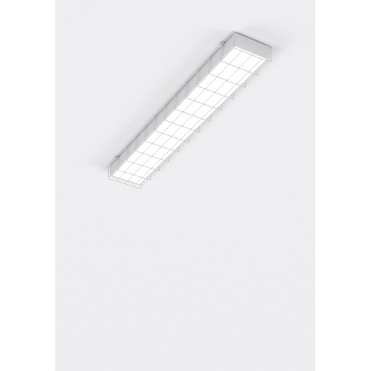 Светильник светодиодный VARTON S270 2.0 спортивный для образовательных учреждений 75 ВТ CRI90 4000 K накладной 1200х212х70 мм IP40 с опаловым рассеивателем с защитной решеткой