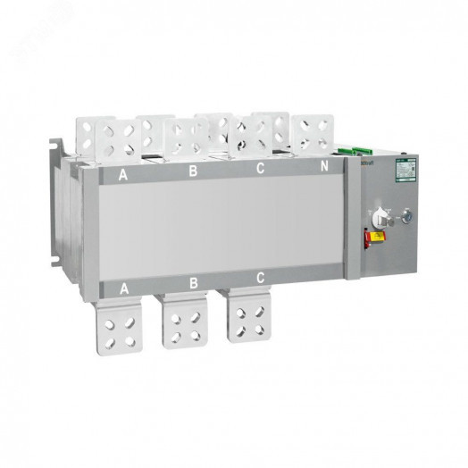 АВР на реверс. выкл.-разъед. и мотор приводом 630A, 4P, 12.6кА АВР-105