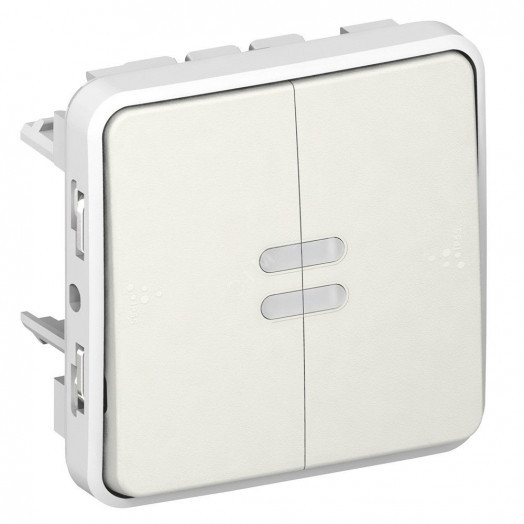 Plexo Переключатель с подсветкой 10A белый