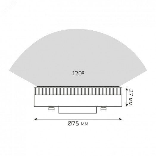 Лампа светодиодная LED 11 Вт 1050 лм 3000К AC150-265В GX53 таблетка теплая  Black Gauss
