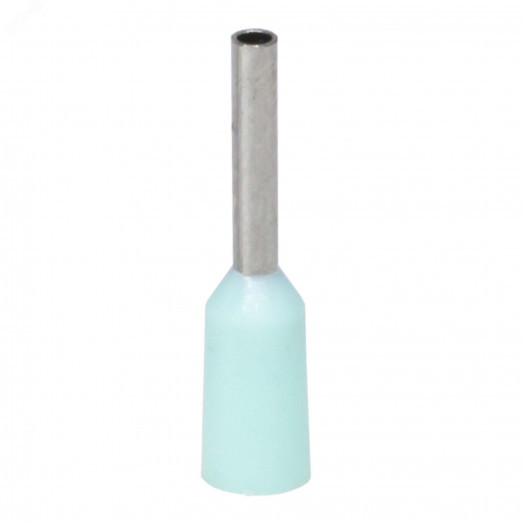 Наконечник-гильза 0,34-8мм с изолированным фланцем,  бирюзовый