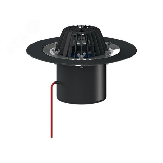 Воронка кровельная 62.1/7 dn 75 с листоуловителем, с теплоизоляцией, с обжимным фланцем из нержавеющей стали, с вертикальным выпуском, с электоробогревом