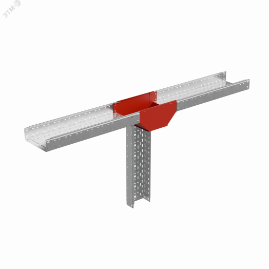 Т-ответвитель переходник 80х600-150 мм верт. c разворотом трассы на 90 гр. ПЛЮС (нижняя часть меньше исходной) HD