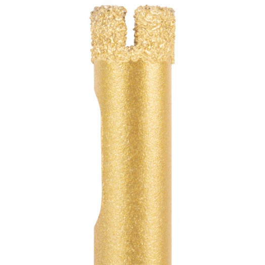 Коронка кольцевая по керамограниту, камню, кафелю и стеклу алмазная, вакуумное спекание 8х65 мм