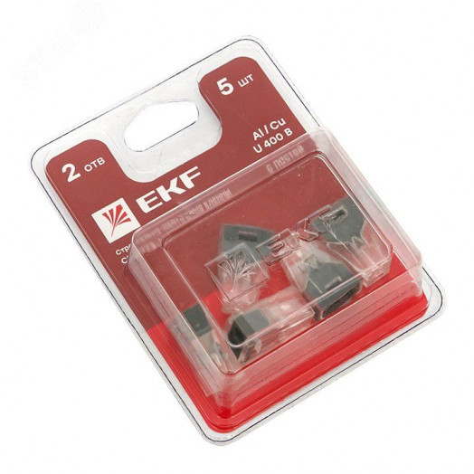 Строительно-монтажная клемма СМК 773-102 2 отверстия 1,0-2,5мм2 блистер (5шт.) PROxima