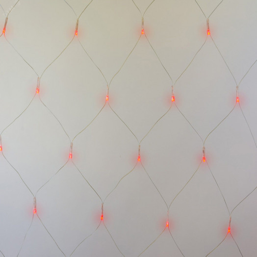 Сетка светодиодная с контроллером 240 светодиодов 2.5х2 м красная IP20 провод прозрачный ULD-N2520-240/DTA RED IP20