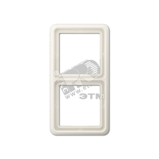 Рамка 2 поста универсальная ударопрочная слоновая кость