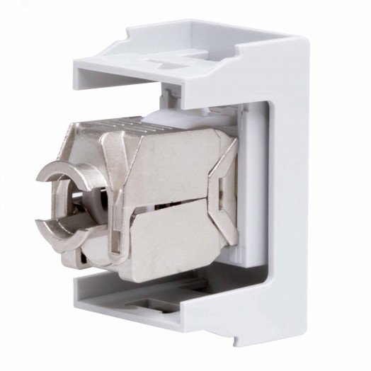 Розетка RJ-45 категория 6 экр Viva 1 модуль серая