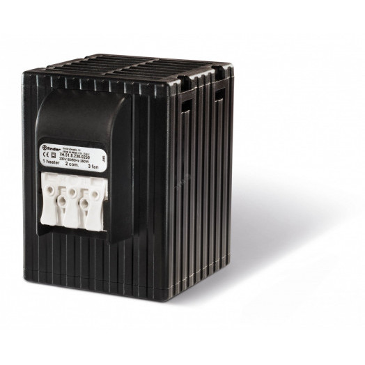 Щитовые электронагреватели, электропитание 110...250В AC/DC, тепловая мощность 250Вт, установка на рейку 35мм, степень защиты IP20