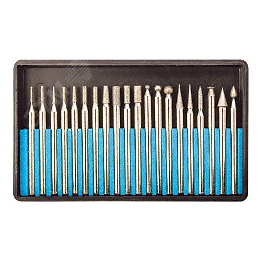 Шарошки, усиленная сталь с алмазным напылением, штифт диаметр 3 мм, 10 шт