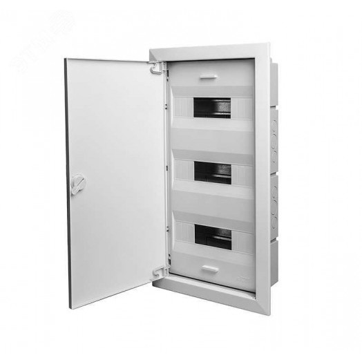 Щит распределительный встраиваемый на 36 модулей с металлической дверцей белый IP40 (ЩРв-36)