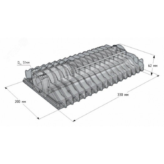 Светильник светодиодный ДКУ-80Вт IP67 5000К 11200Лм взр 1ExsIIT6GbX КСС Д защ.380 Street