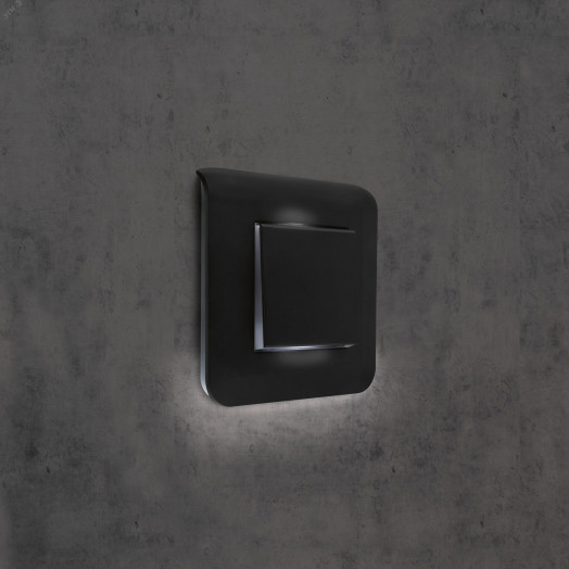 Рамка Mosaic 2 модуля - матовая черная