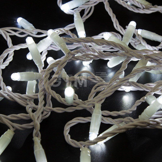 Гирлянда Нить 10 м, постоянное свечение, белый ПВХ, 24В, белый