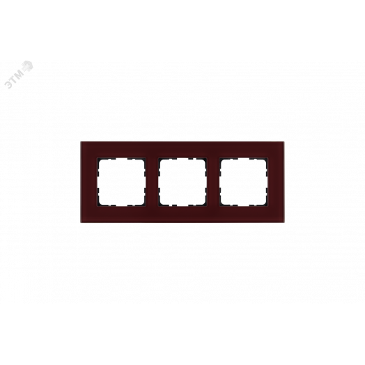 Рамка 3-постовая, стекло цвет Гранатовый
