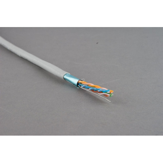 Витая пара экран SFTP SF/UTP категория 5e 4 пары 24 AWG одножильный PVC (305м)