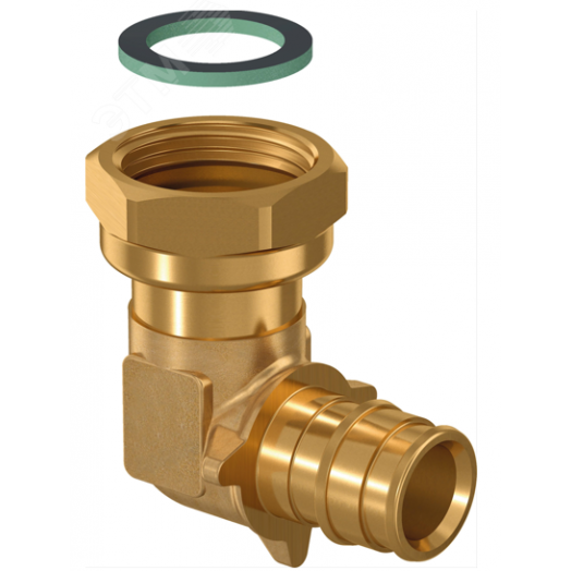 Угольник ВР 20x3/4' с накидной гайкой, аксиальный, латунный