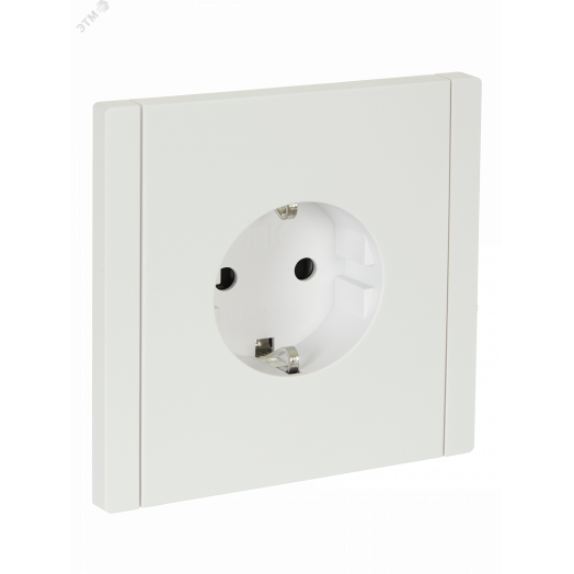 FORTE&PIANO Розетка 1-местная с заземлением с защитными шторками безвинтовое крепление 16А FP213 белый IEK