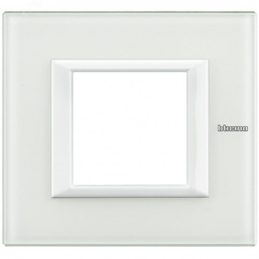 Axolute Накладки декоративные прямоугольные White/белое стекло на 2 модуля