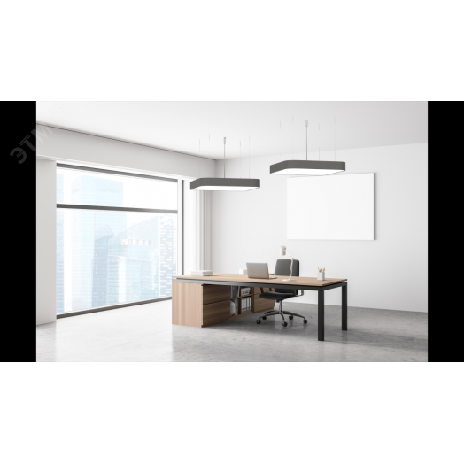 Светильник светодиодный ДСО-70Вт 3000К COSMO Q Черный