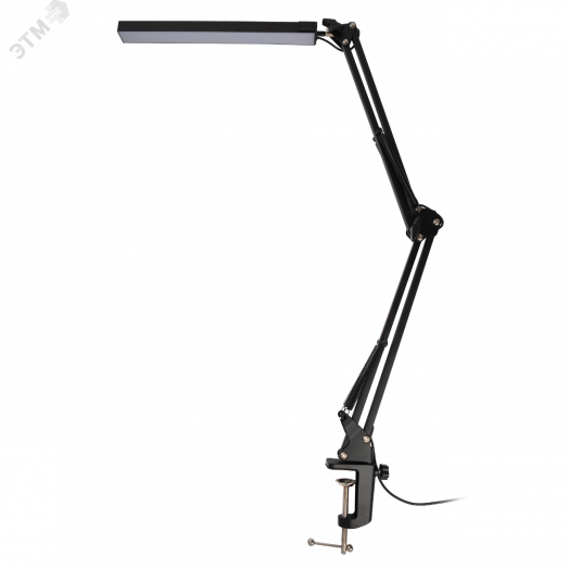 Светильник настольный TBL-03 12Вт USB на струбцине черный ФАZА