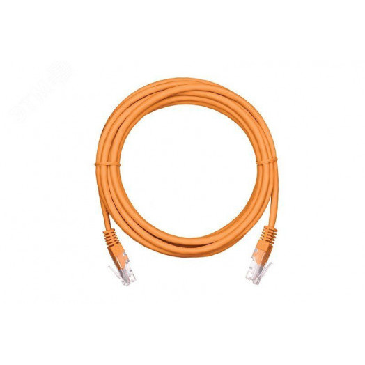 Патч-корд U/UTP 4 пары Кат. 5e 2хRJ45/8P8C T568B медный PVC оранжевый 1м 10шт.