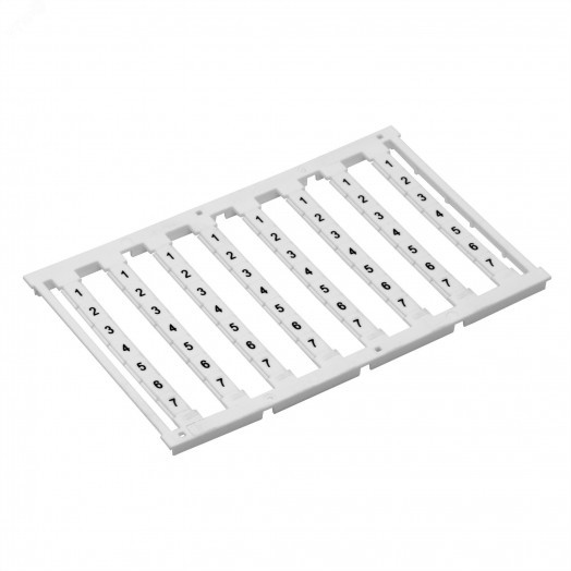 Маркировка для клемм, ширина 6 мм, узкая, для клемм Push-in, белая, от 91 до 100, горизонтальная ориентация, 1 шт. карта из 80 маркеров