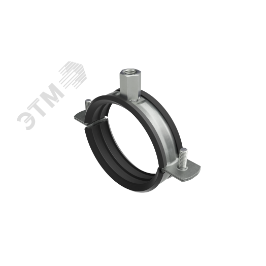 Хомут для средних нагрузок с изоляцией с гайкой М8 для труб d 3/8''