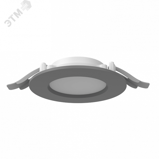 Светильник светодиодный DL-01 Slim 100 мм 10 Вт 3000 К CRI90 120x37 мм IP65/40 RAL7045 серый муар с рассеивателем опал