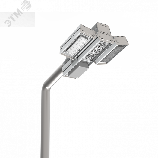 Светильник светодиодный для охранного периметра Cerberus 90 Вт консольный 4000 К IP67 PLC AWADA RAL7045 серый