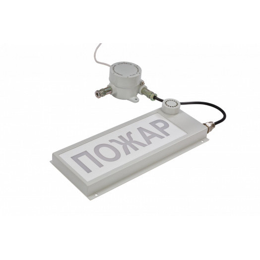 Оповещатель пожарный светозвуковой комбинированный взрывозащищенный Филин-Т-Мd-220-БЗ-БСЗ+З-М20-Б/К-ПОДКЛЮЧЕНИЕ ПОЖАРНОЙ ТЕХНИКИ в комплекте с козырьком КС 908.3139 (исполнение без звукового сигнала)