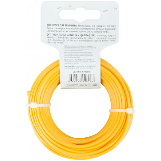 Леска для садовых триммеров ''Квадрат'' 3.0 мм х 15 м