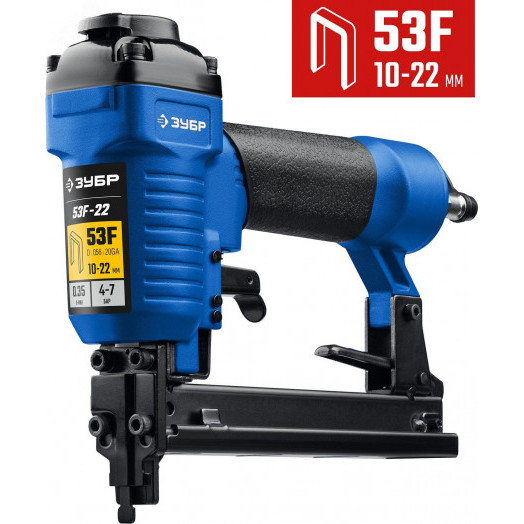 Степлер пневматический (скобозабиватель) 53F-22, скобы тип 53F (10-22 мм), Профессионал