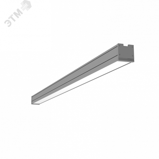 Светильник светодиодный Mercury Pro накладной 48 Вт 4000 К 1010х65х65 мм IP54 RAL7045 серый муар с рассеивателем опал аварийный автономный постоянного действия