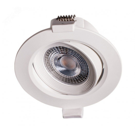 Светильник светодиодный ДВО-7W 4000K   490 Лм круг/поворот 38° IP40 Jazzway