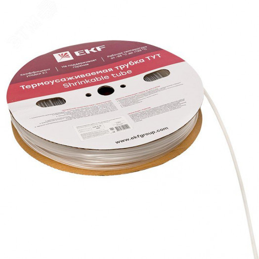 Термоусаживаемая трубка ТУТ 6/3 прозрачная рулон PROxima