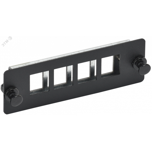 Планка для 4-х Keystone FTP с заземлением черная