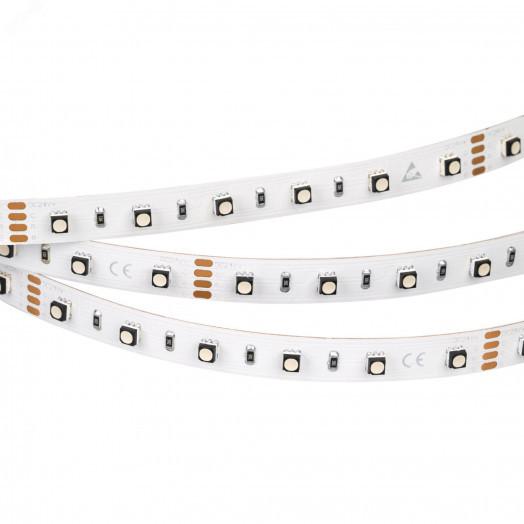 Лента LED MINI-F60-10mm 24V RGB (14.4 W/m, IP20, 3535, 5m) (ARL, Открытый)