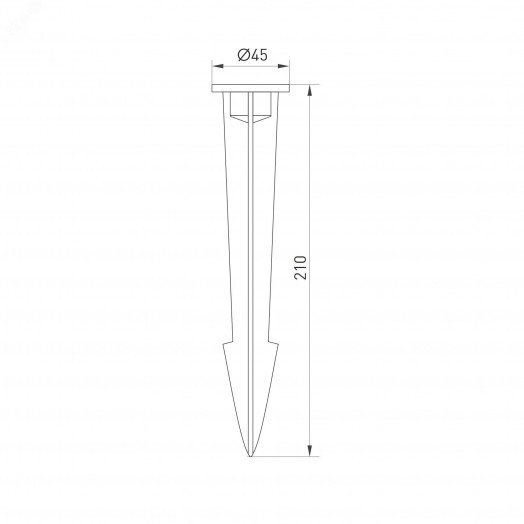 Основание для светильника ALT-SPIKE-210 (BK) (, Металл)