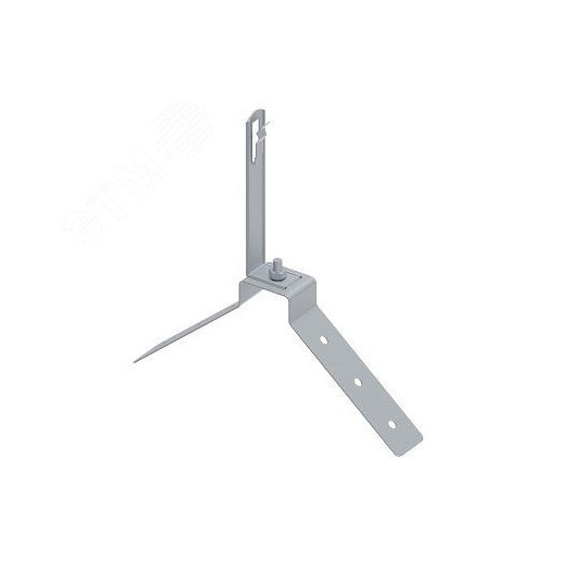 Держатель проводников 6-10 мм на угловом коньке кровли. Материал - горячеоцинкованная сталь.