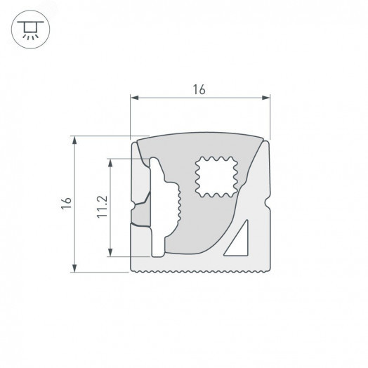 Силиконовый профиль WPH-FLEX-1616-SIDE-S11-50m WHITE (Arlight, Силикон)