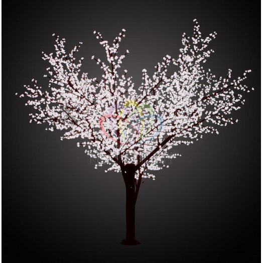 Дерево светодиодное Сакура, высота 3,6 м, крона 3,0 м, белые светодиоды, IP 65, понижающий трансформатор в комплекте