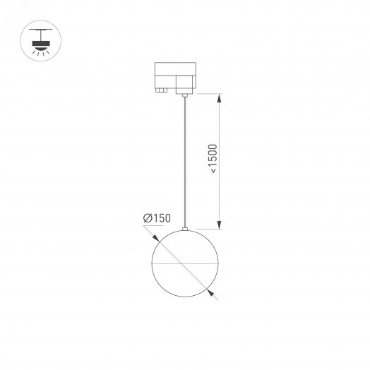 Светильник LGD-EMISFERO-TRACK-HANG-4TR-R150-11W Day4000 (GD, 170 deg, 230V) (, IP20 Металл, 3 года)