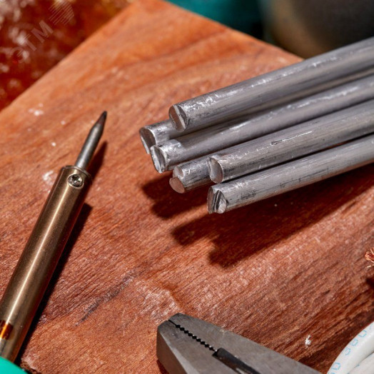 Припой пруток ПОС-30, 8мм, длина 400мм, ГОСТ 21931-76, олово 30%, свинец 70% (упак. 5 кг)