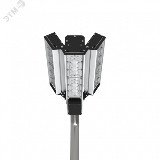 Светильник светодиодный для охранного периметра Cerberus 180 Вт консольный 4000 К IP67 сухой контакт RAL9005 черный