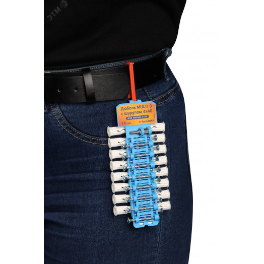 Дюбель Multi 8 нейлон с шурупом универсальным 4x40 (16 шт.)